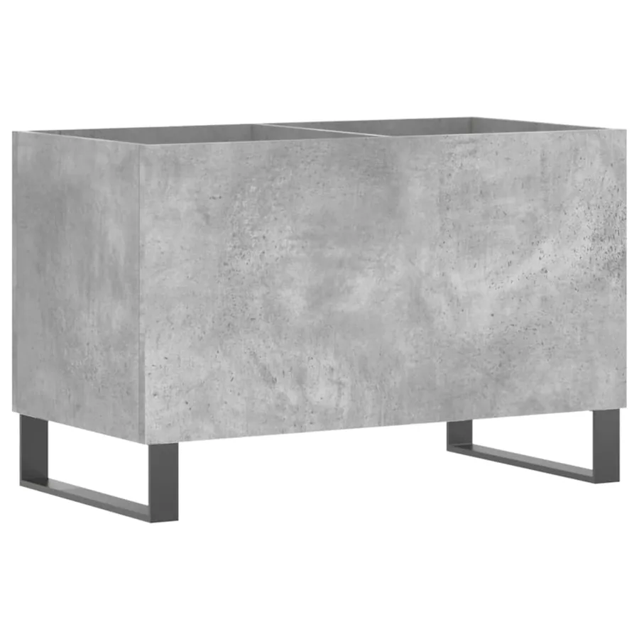 Armoire à disques gris béton 74,5x38x48 cm bois d'ingénierie - 2