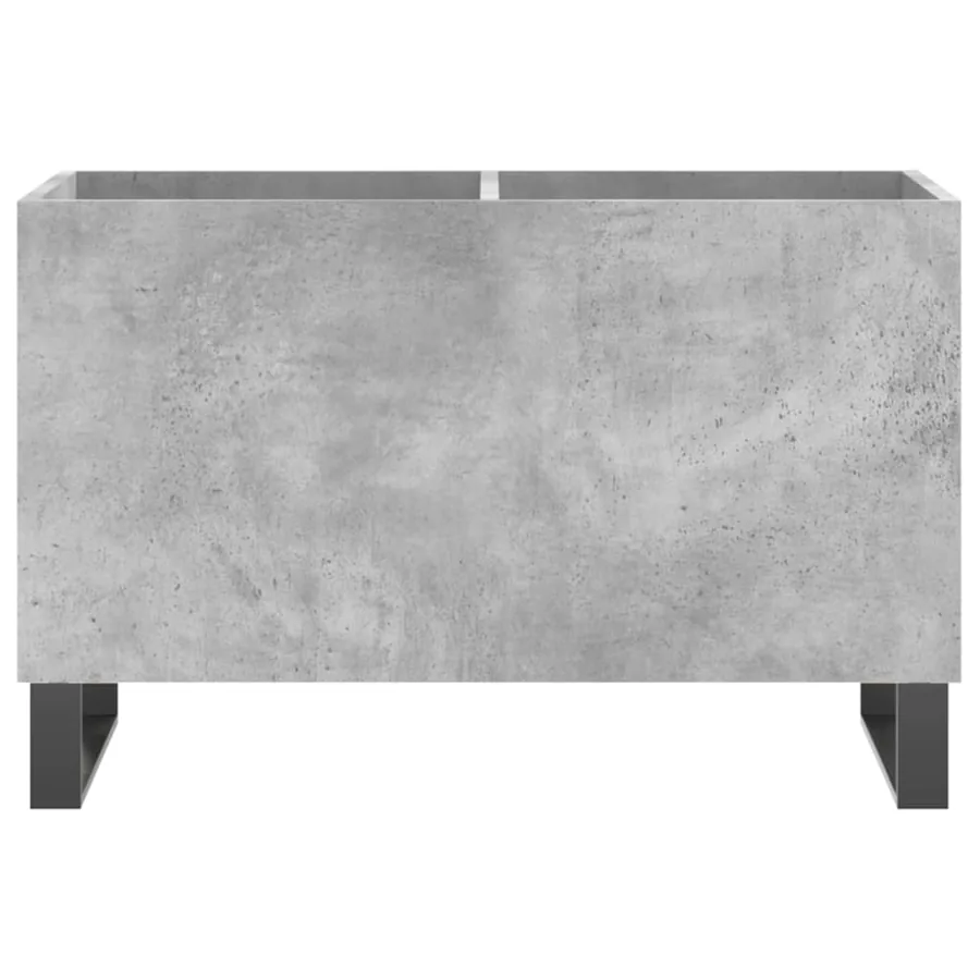 Armoire à disques gris béton 74,5x38x48 cm bois d'ingénierie - 4