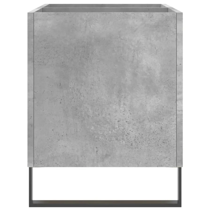Armoire à disques gris béton 74,5x38x48 cm bois d'ingénierie - 5