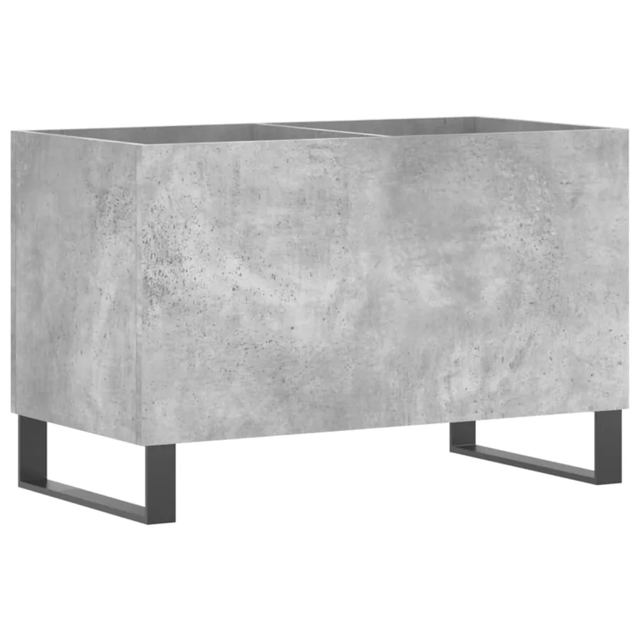Armoire à disques gris béton 74,5x38x48 cm bois d'ingénierie - 6