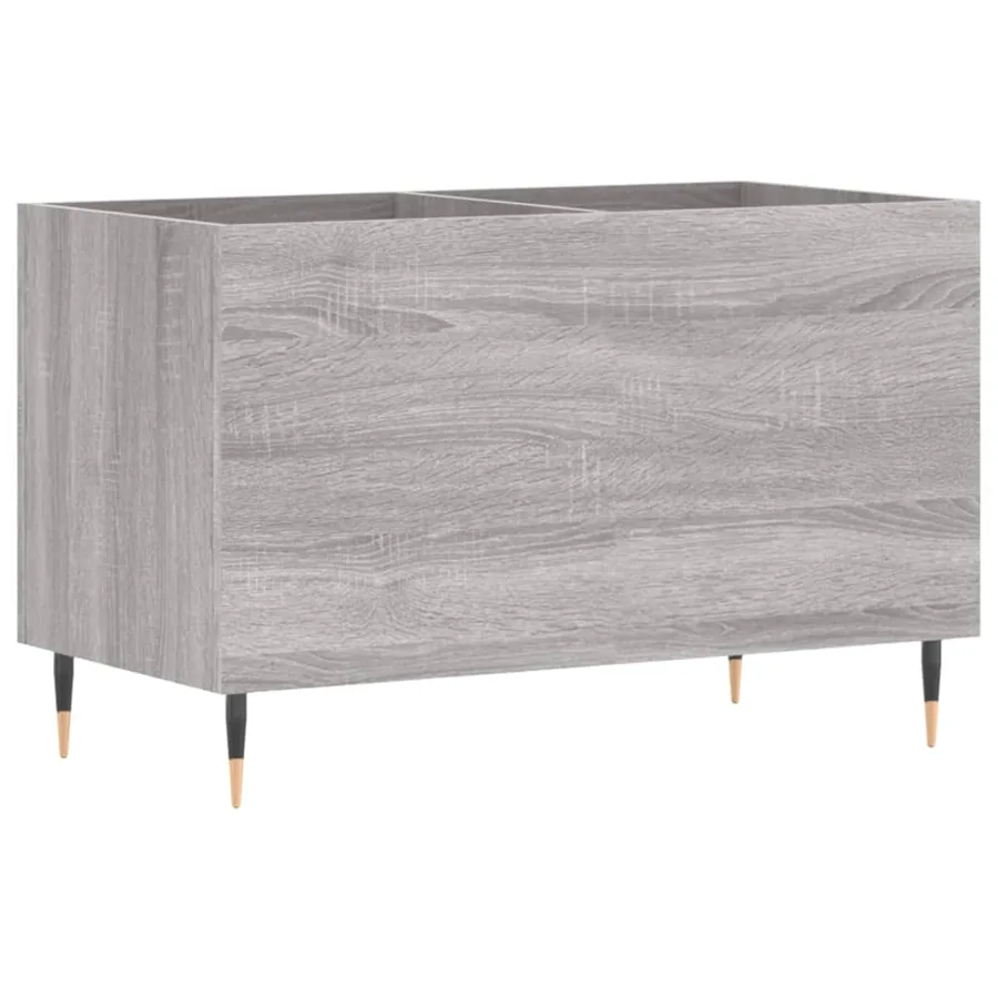 Armoire à disques sonoma gris 74,5x38x48 cm bois d'ingénierie - 6