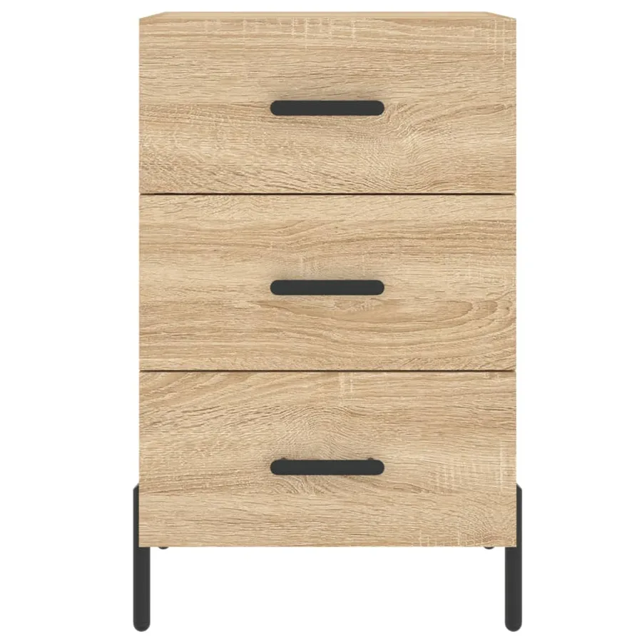 Table de chevet chêne sonoma 40x40x66 cm bois d'ingénierie - 5