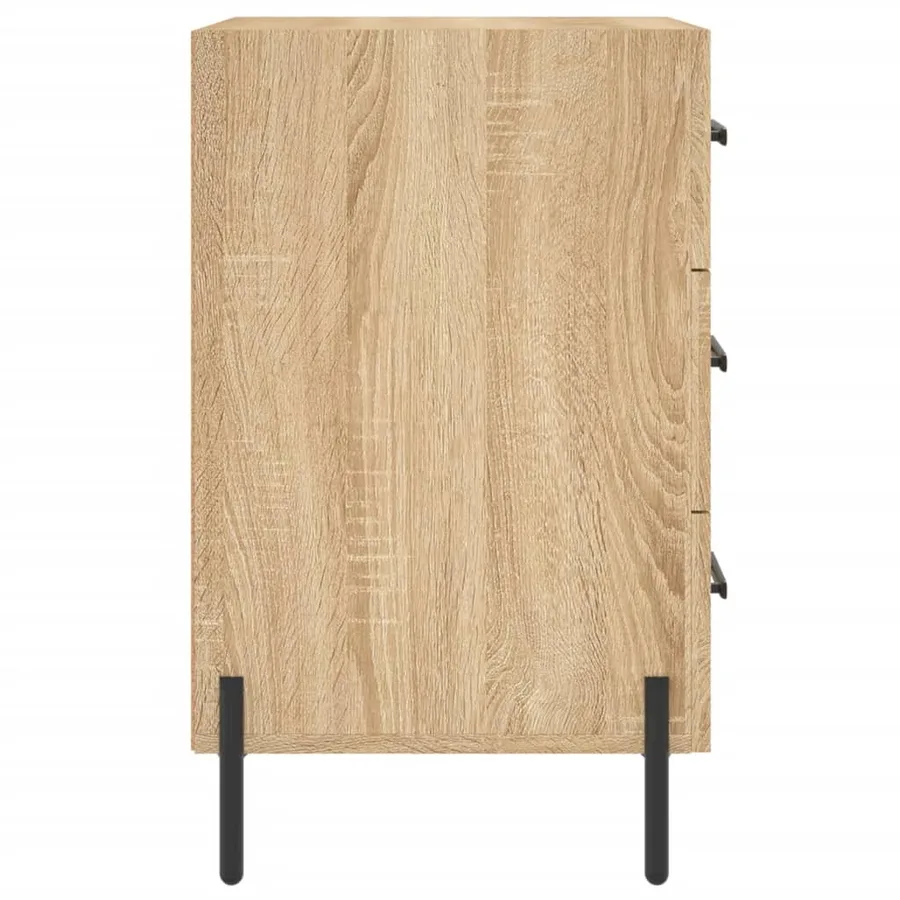 Table de chevet chêne sonoma 40x40x66 cm bois d'ingénierie - 6