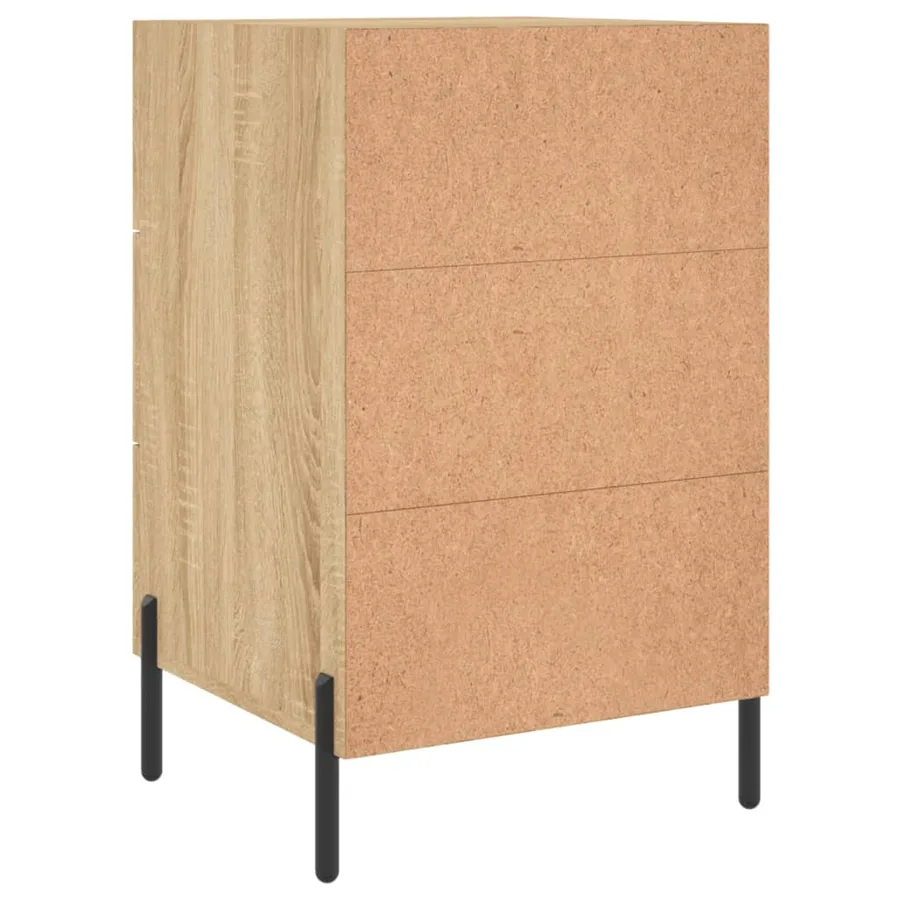 Table de chevet chêne sonoma 40x40x66 cm bois d'ingénierie - 8
