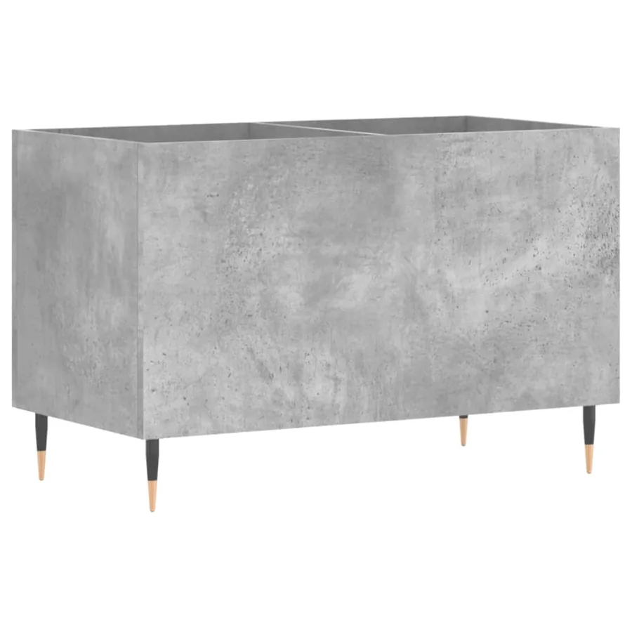 Armoire à disques gris béton 74,5x38x48 cm bois d'ingénierie - 2