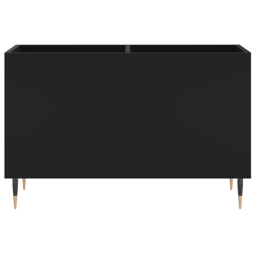 Armoire à disques noir 74,5x38x48 cm bois d'ingénierie - 4
