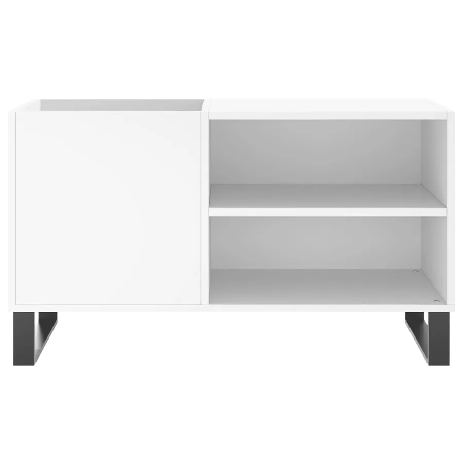 Armoire à disques blanc 85x38x48 cm bois d'ingénierie - 4