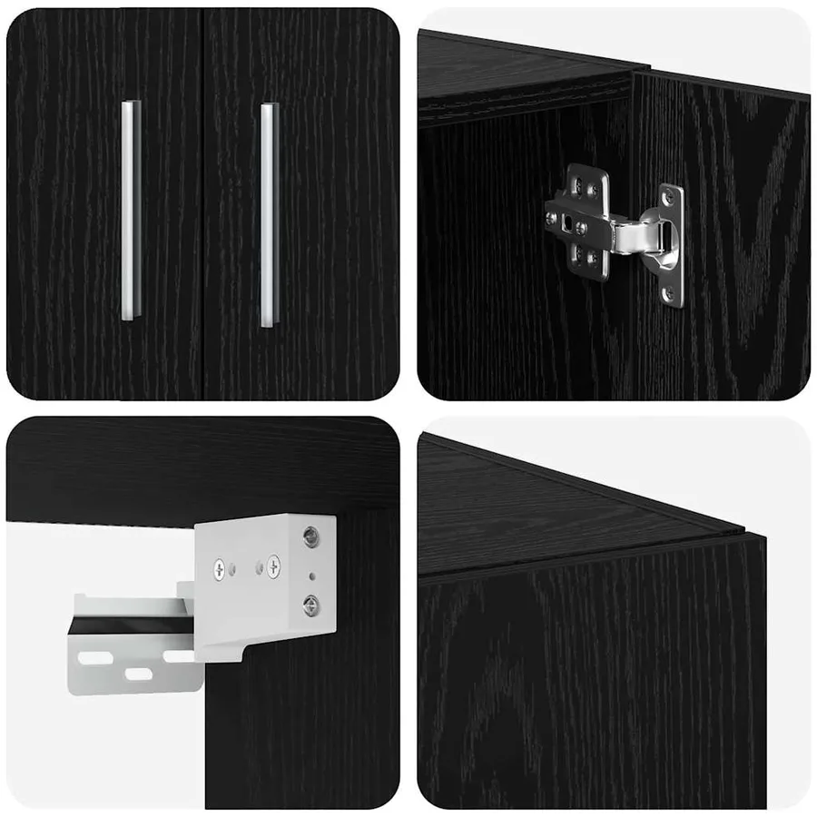 Armoire de rangement 2 pcs Chêne noir 70 x 42,5 x 185 cm - 11