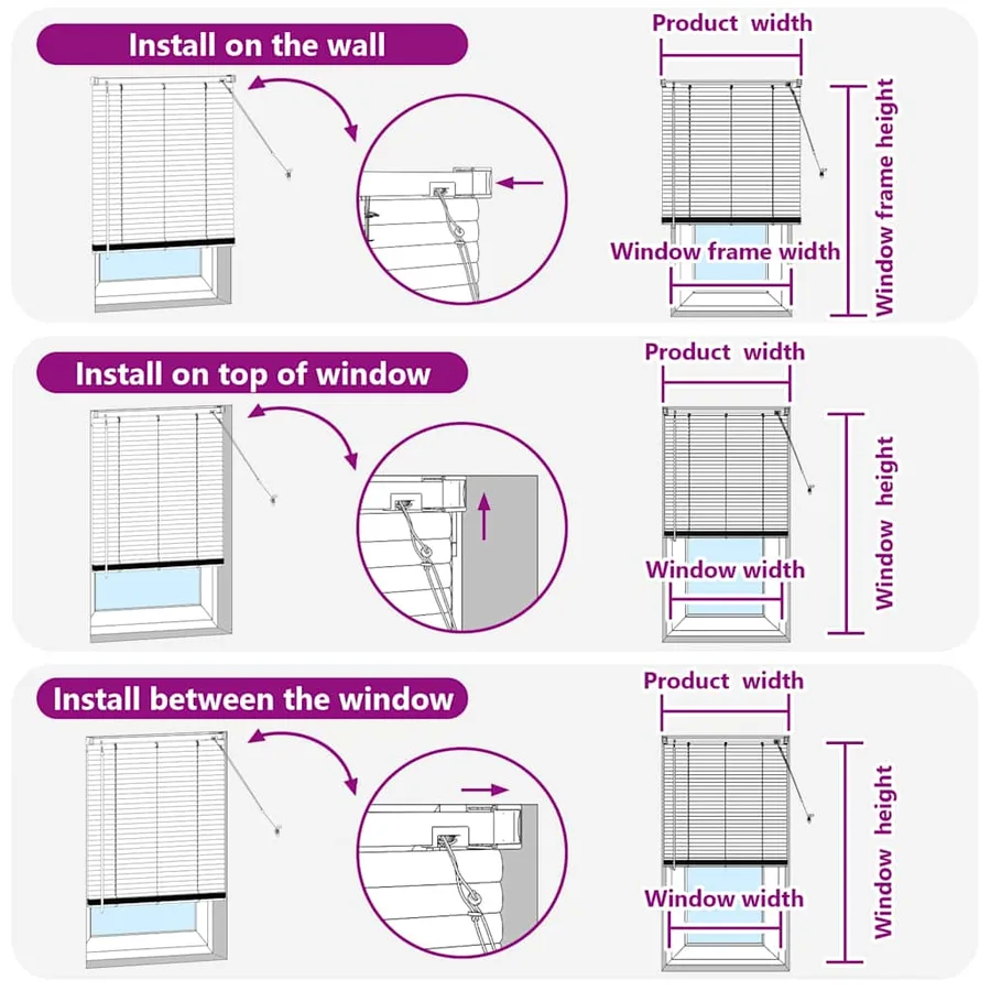 Stores vénitiens Gris foncé 220 x 95 cm Aluminium - 14