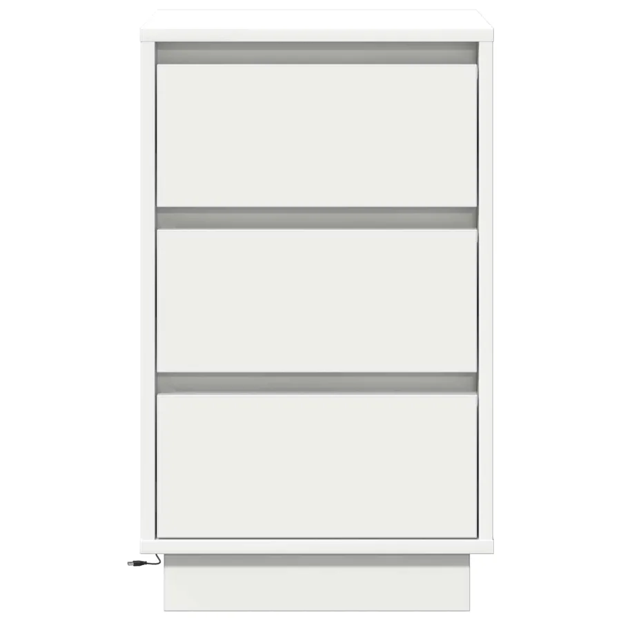 Cabinet de chevet Blanc 39 x 34,5 x 65 cm Bois d'ingénierie - 6