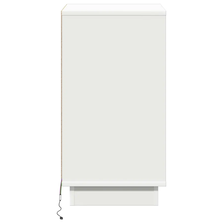 Cabinet de chevet Blanc 39 x 34,5 x 65 cm Bois d'ingénierie - 7