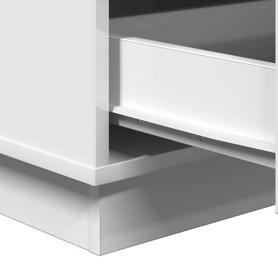 Cabinet de chevet Blanc 39 x 34,5 x 65 cm Bois d'ingénierie - 8