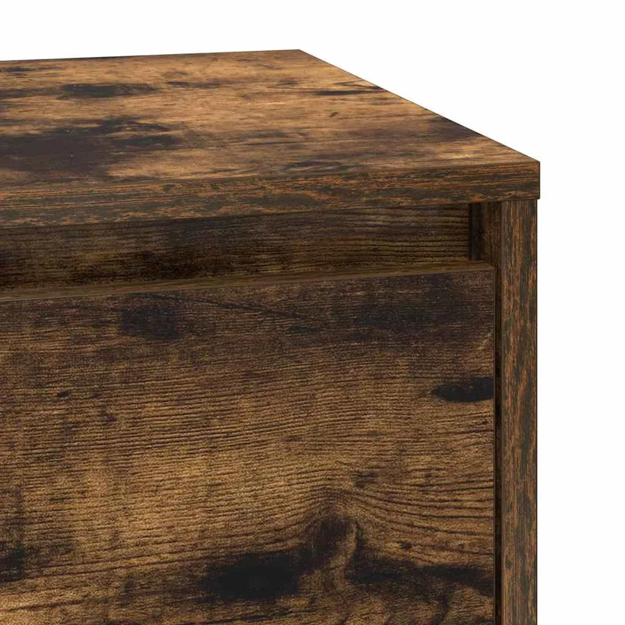 Cabinet de chevet avec tiroir Chêne fumé 39 x 34,5 x 65 cm - 10