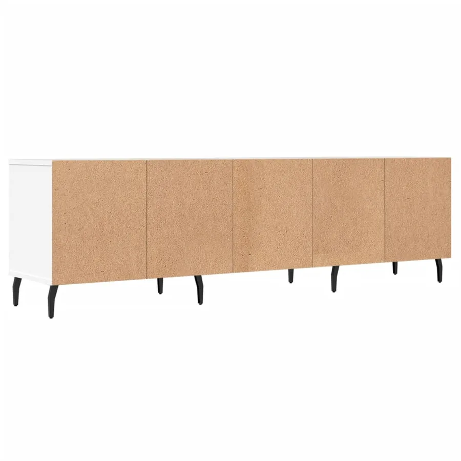 Meuble TV blanc 150x30x44,5 cm bois d'ingénierie - 8
