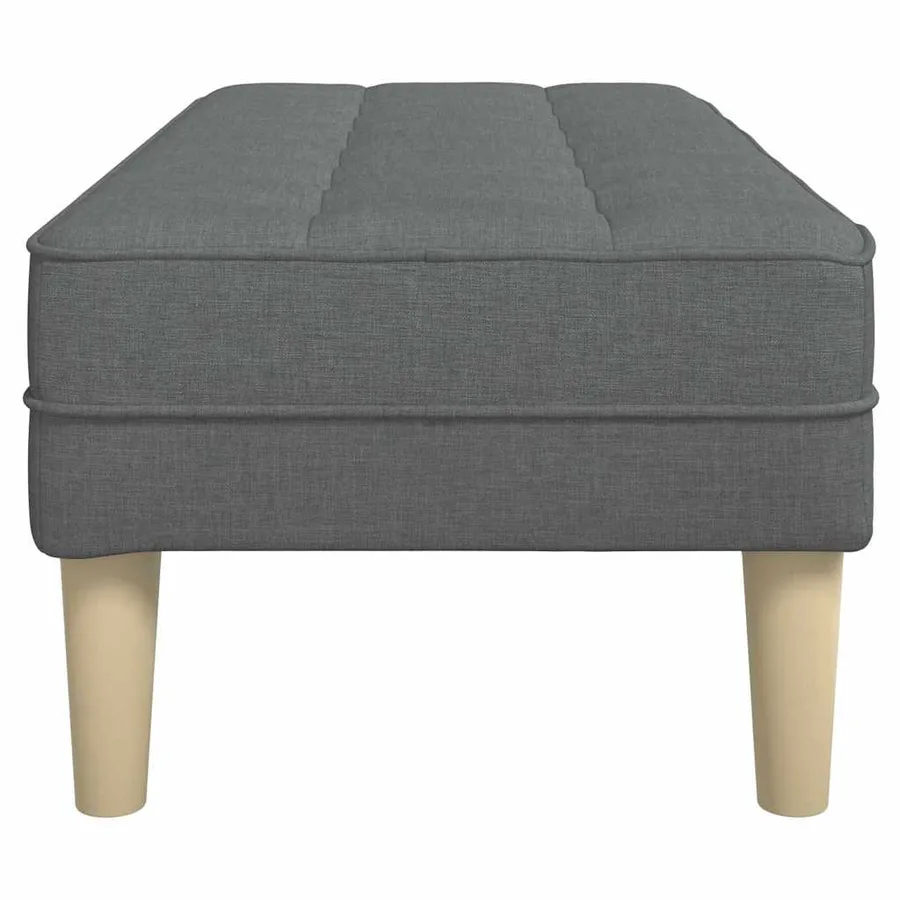 banc avec coussin Gris foncé 113 x 57 x 39 cm tissu - 5