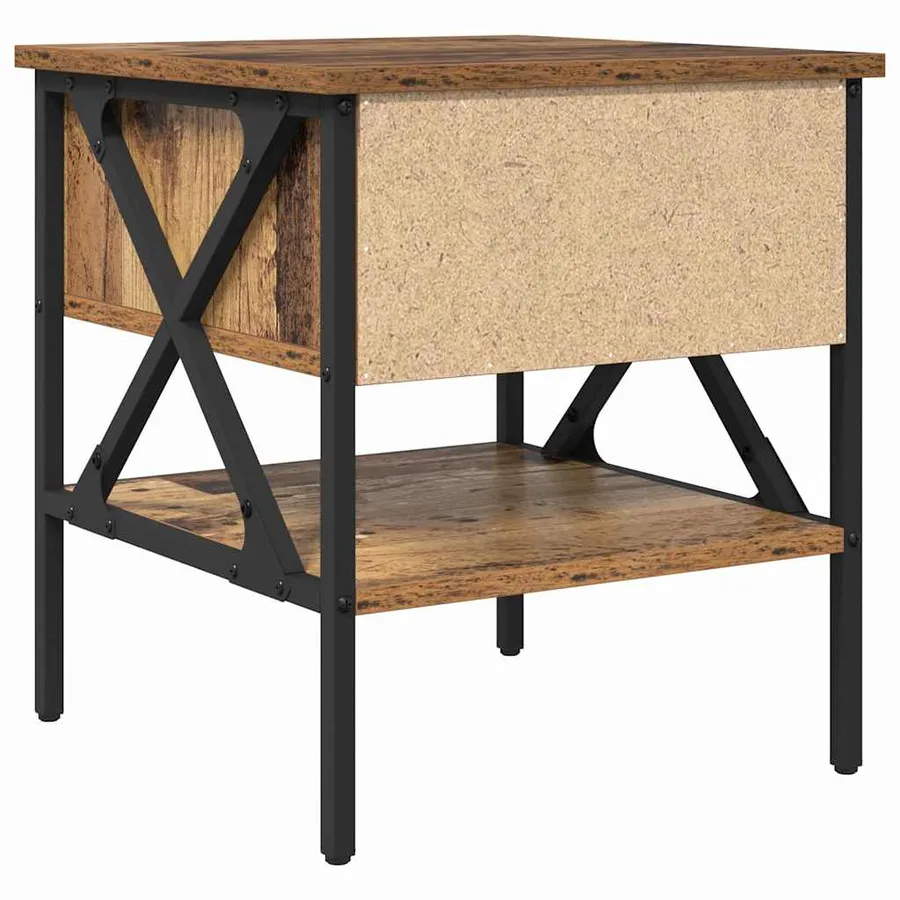 Table de chevet avec tiroir 2 pcs Bois ancien 40 x 42 x 45 cm - 9