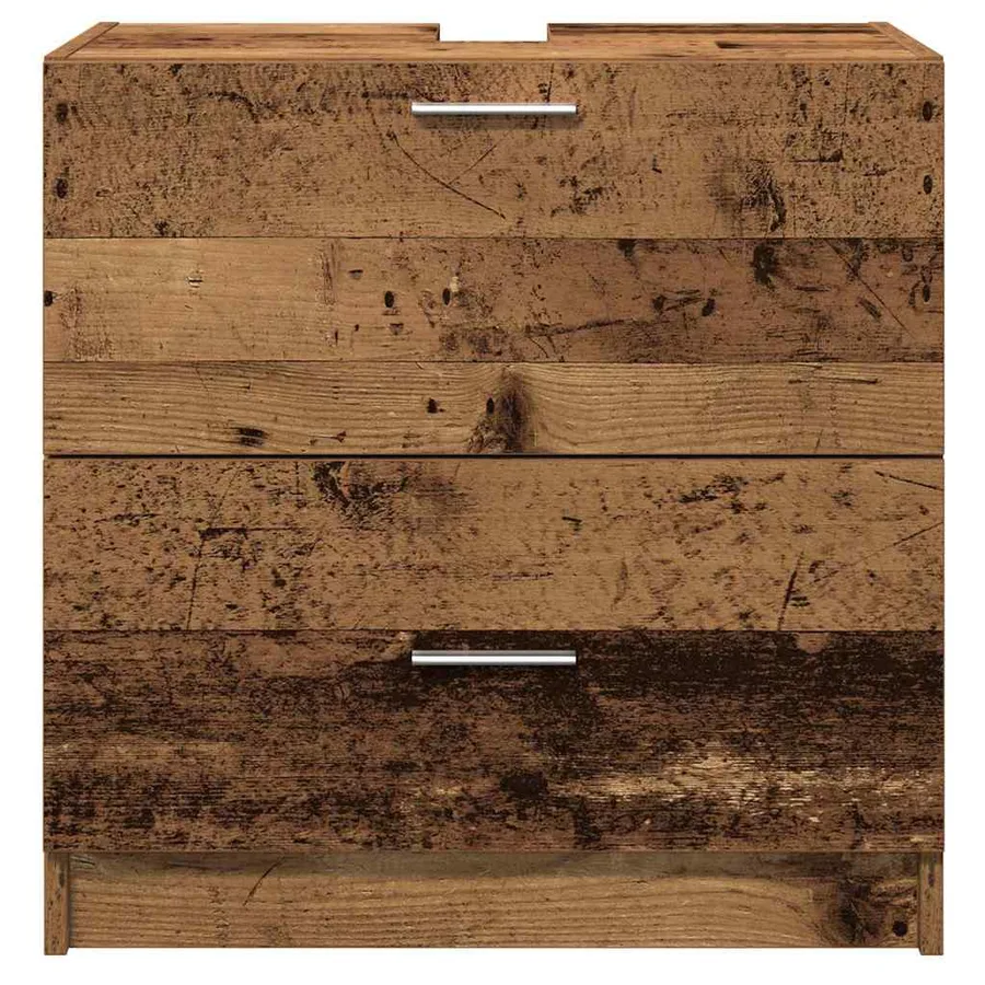 Cabinet de salle de bain avec porte Bois Ancien 59 x 37 x 59 cm - 6