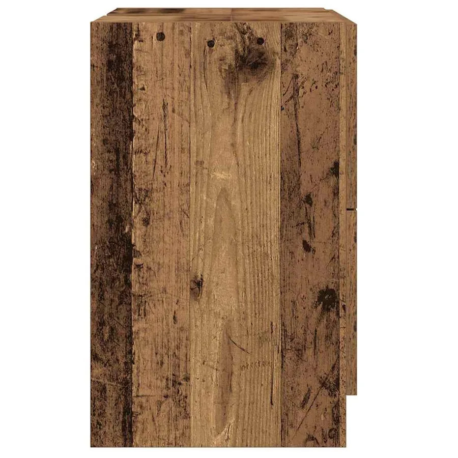 Cabinet de salle de bain avec porte Bois Ancien 59 x 37 x 59 cm - 7