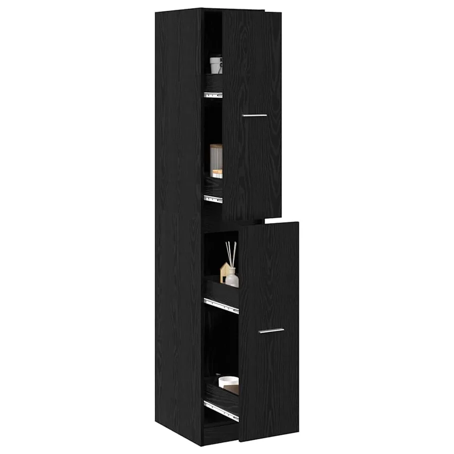 Armoire de Pharmacie Motif Motif 30 x 41 x 174,5 cm Chêne noir - 3