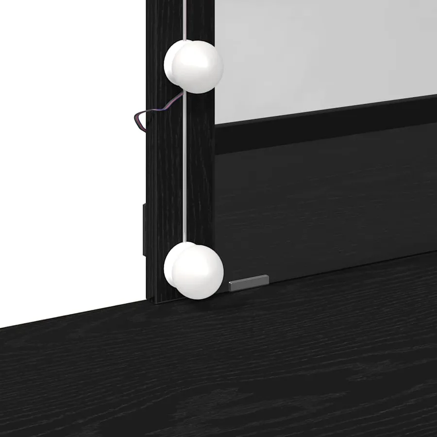 Table de Toilette avec tiroir Chêne noir 100 x 40 x 130 cm - 8