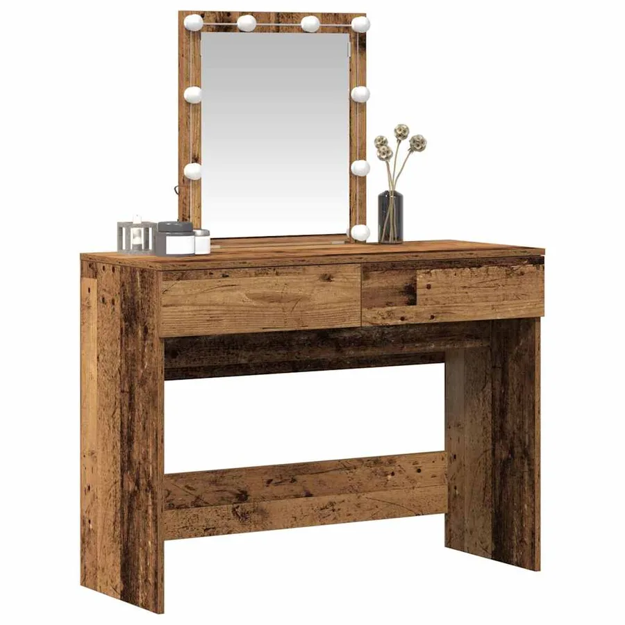 Table de Toilette avec tiroir Bois ancien 100 x 40 x 130 cm - 3