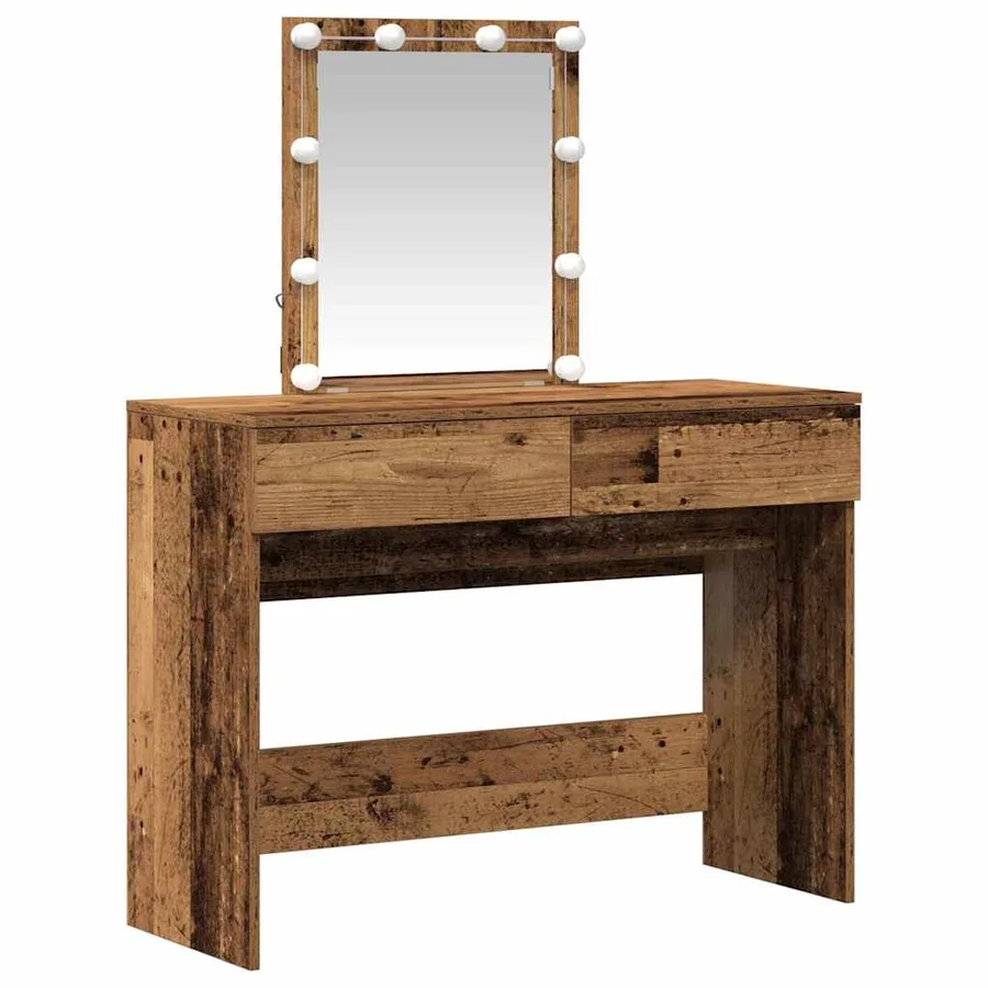Table de Toilette avec tiroir Bois ancien 100 x 40 x 130 cm - 4
