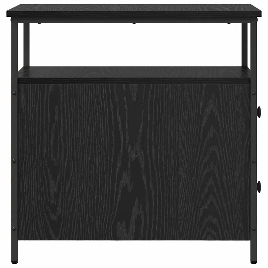 Cabinet de chevet Chêne noir 30 x 60 x 60 cm Bois d'ingénierie - 7