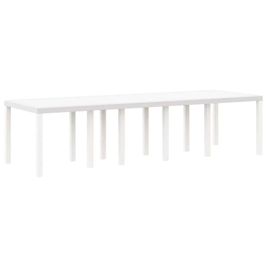 Table de Jardin Blanc 300 x 100 x 73 cm polyrotin - 2