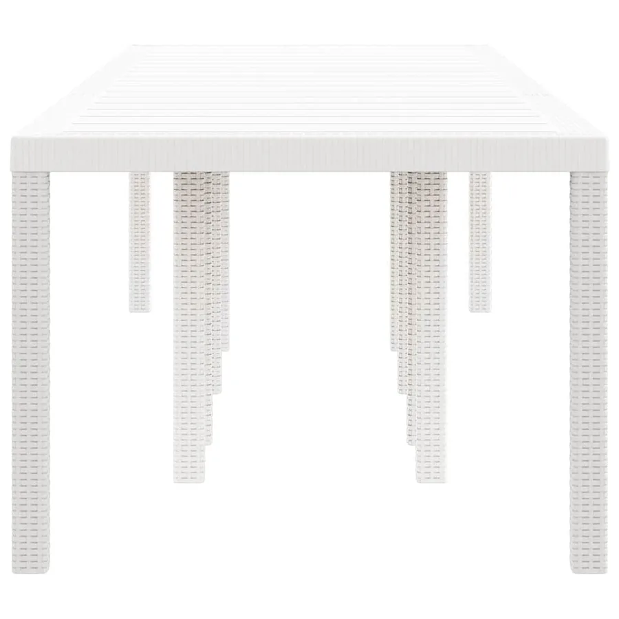 Table de Jardin Blanc 300 x 100 x 73 cm polyrotin - 5