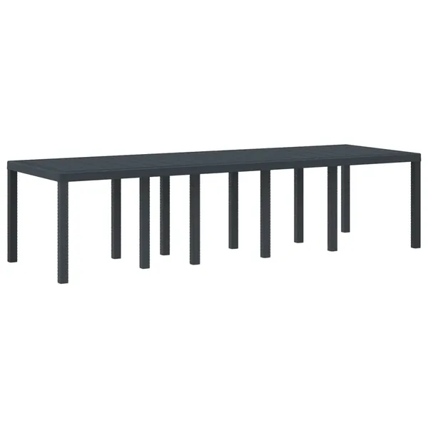Table de Jardin Anthracite 300 x 100 x 73 cm polyrotin