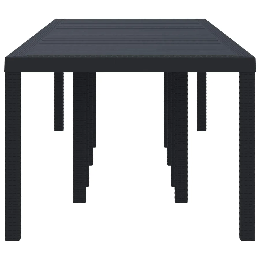 Table de Jardin Anthracite 300 x 100 x 73 cm polyrotin - 3