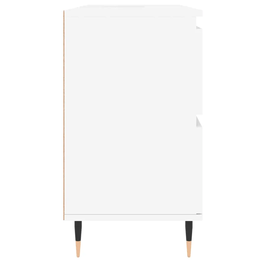 Armoire de salle de bain blanc 80x33x60 cm bois d'ingénierie - 6