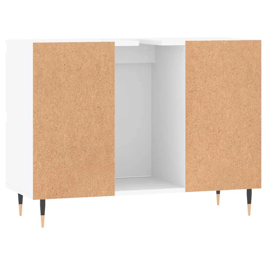 Armoire de salle de bain blanc 80x33x60 cm bois d'ingénierie - 7