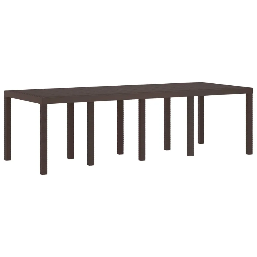 Table de Jardin Marron 250 x 100 x 73 cm polyrotin - 2