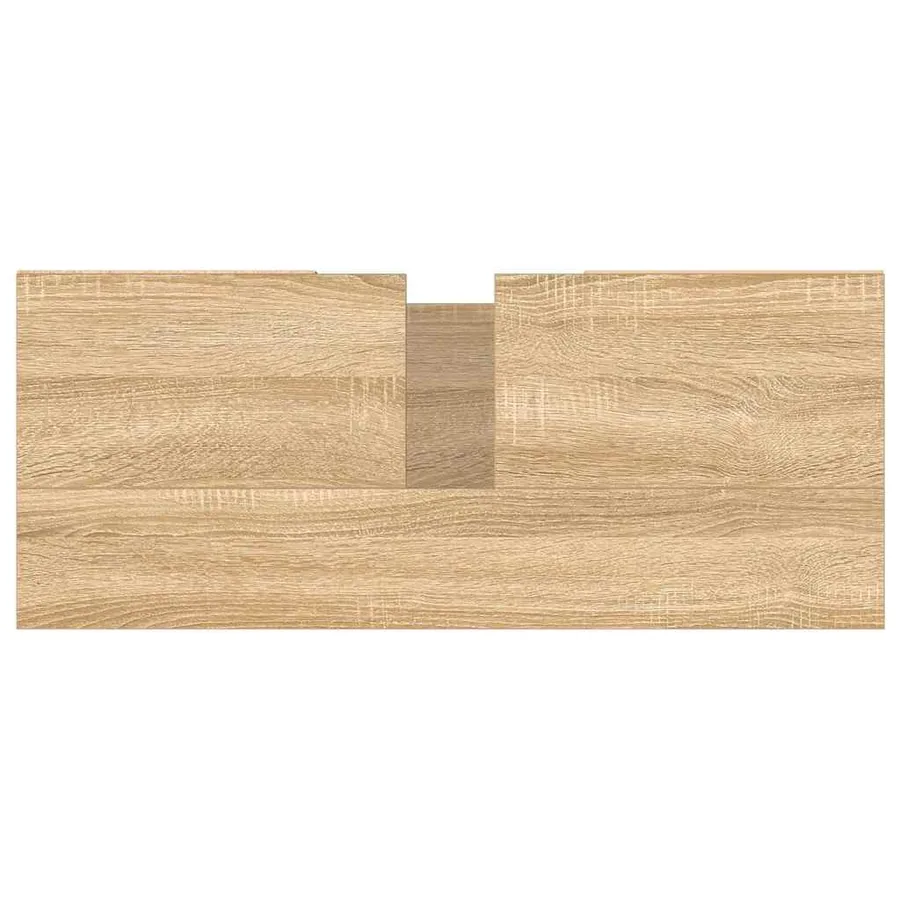 Armoire salle de bain chêne sonoma 80x33x60cm bois d'ingénierie - 9