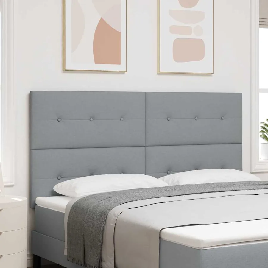 Tête de lit réglable en hauteur Gris clair 180 cm tissu