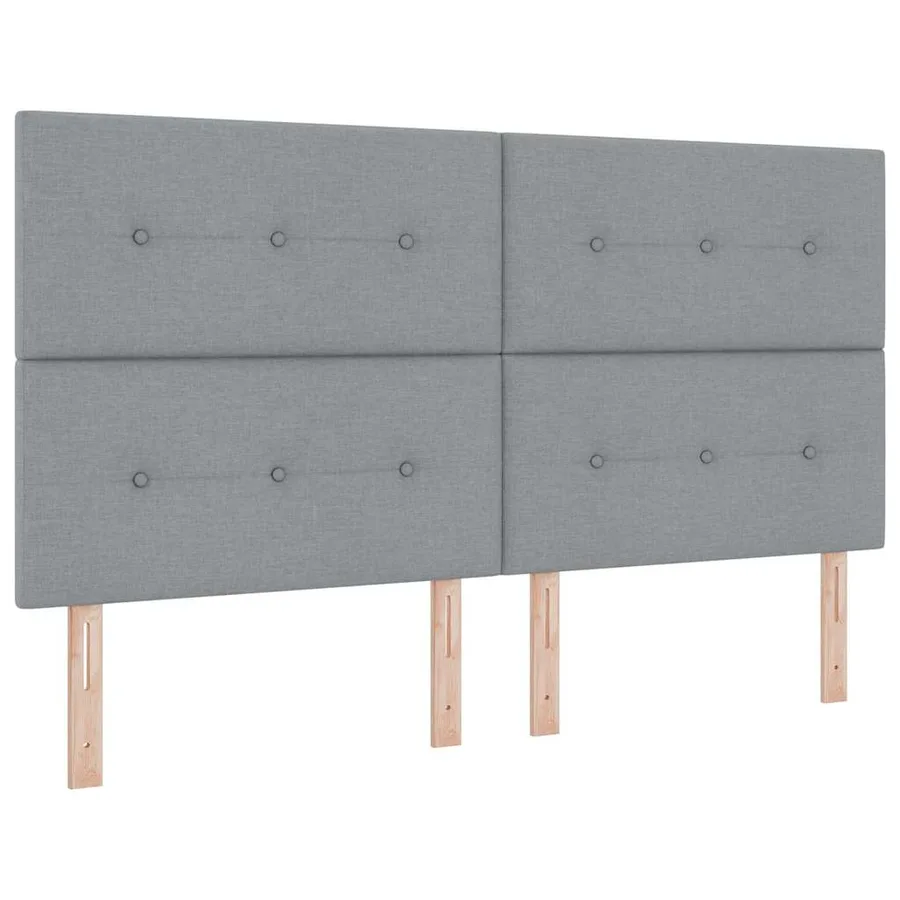 Tête de lit réglable en hauteur Gris clair 180 cm tissu - 2