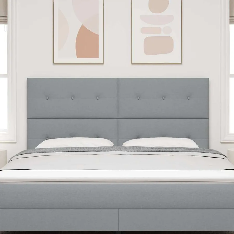 Tête de lit réglable en hauteur Gris clair 180 cm tissu - 3