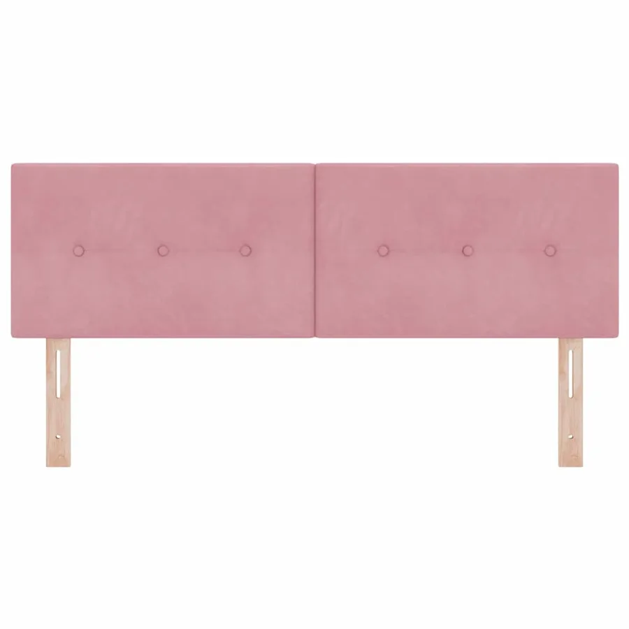 Tête de lit LED avec bandes LED Rose 144 cm Velours - 5