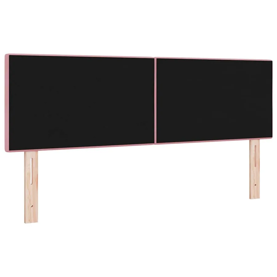 Tête de lit LED avec bandes LED Rose 144 cm Velours - 7