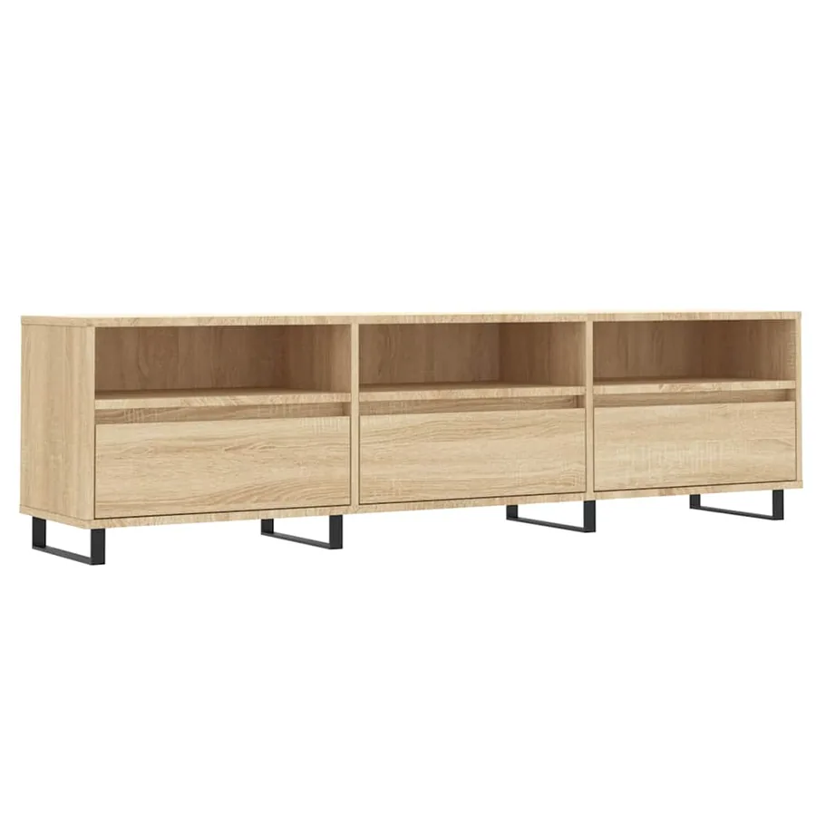 Meuble TV chêne sonoma 150x30x44,5 cm bois d'ingénierie - 2