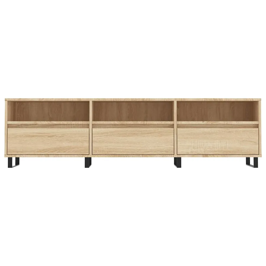 Meuble TV chêne sonoma 150x30x44,5 cm bois d'ingénierie - 5