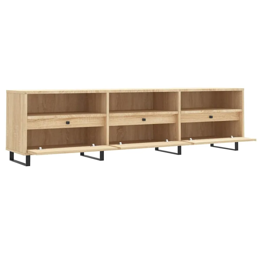 Meuble TV chêne sonoma 150x30x44,5 cm bois d'ingénierie - 6