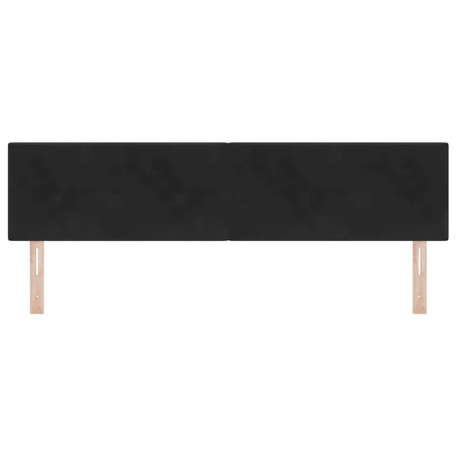 Tête de lit LED avec bandes LED Noir 180 cm Velours - 5