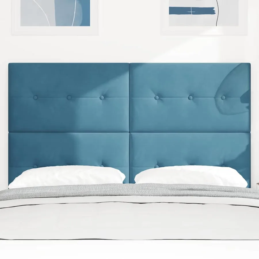 Tête de lit Bleu foncé 160 cm Velours - 3