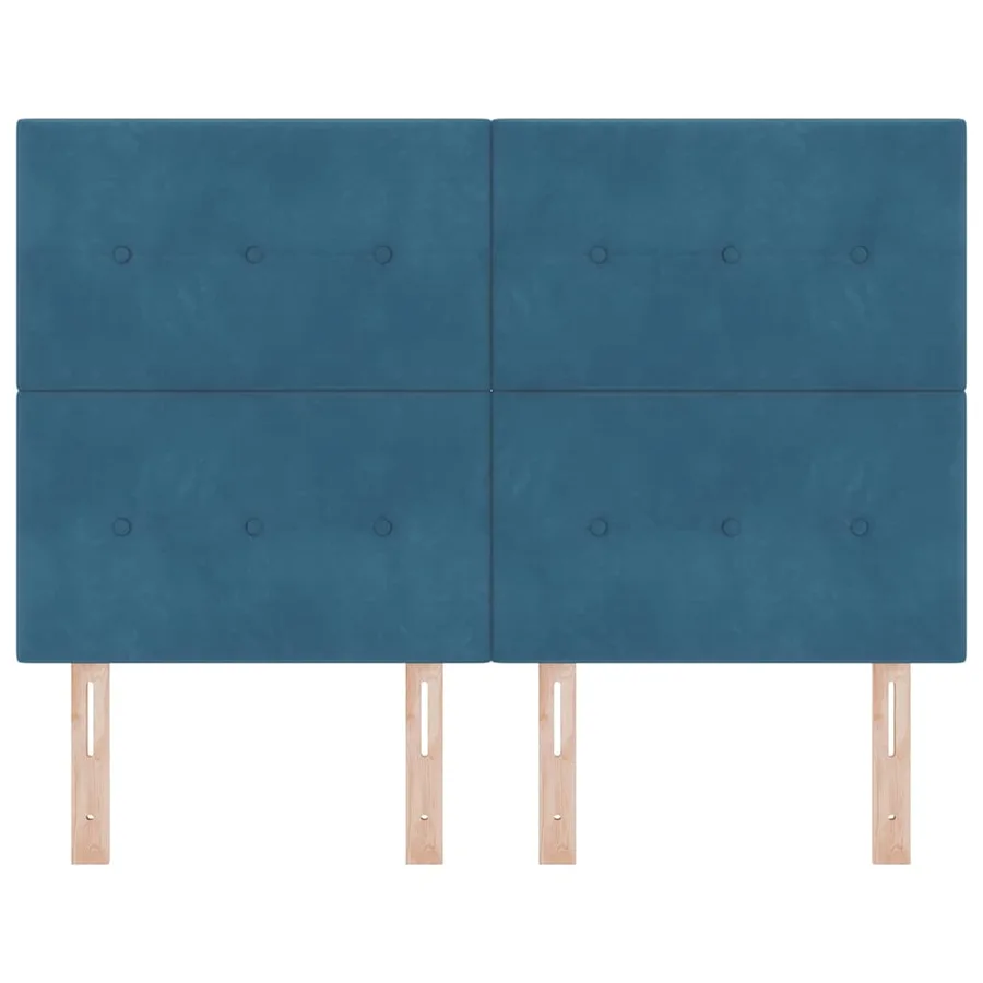 Tête de lit Bleu foncé 160 cm Velours - 4