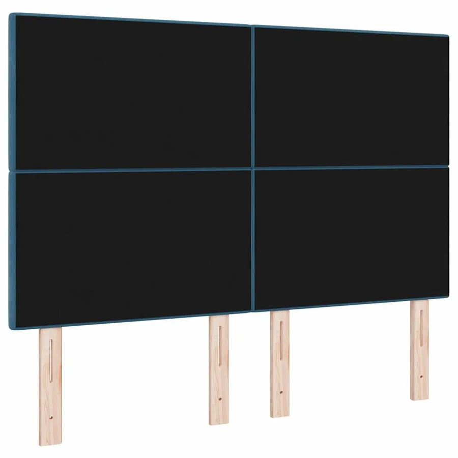 Tête de lit Bleu foncé 160 cm Velours - 6