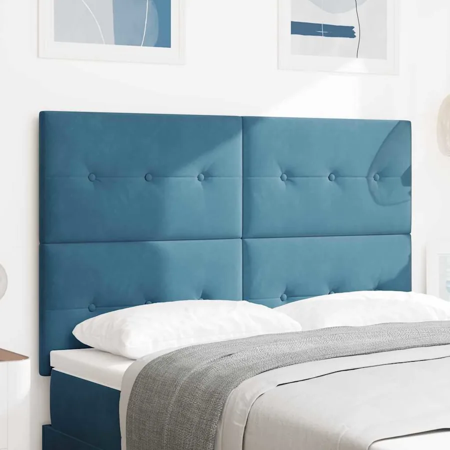 Tête de lit Bleu foncé 144 cm Velours