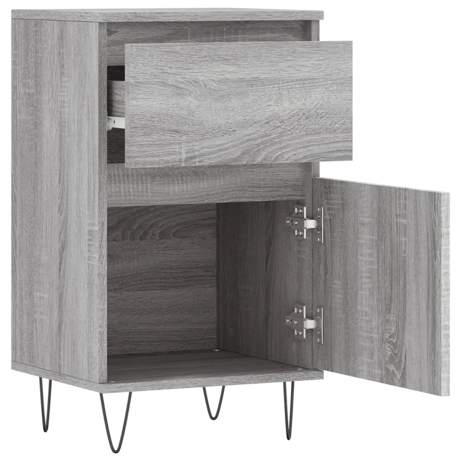 Buffets 2 pcs sonoma gris 40x35x70 cm bois d'ingénierie - 7