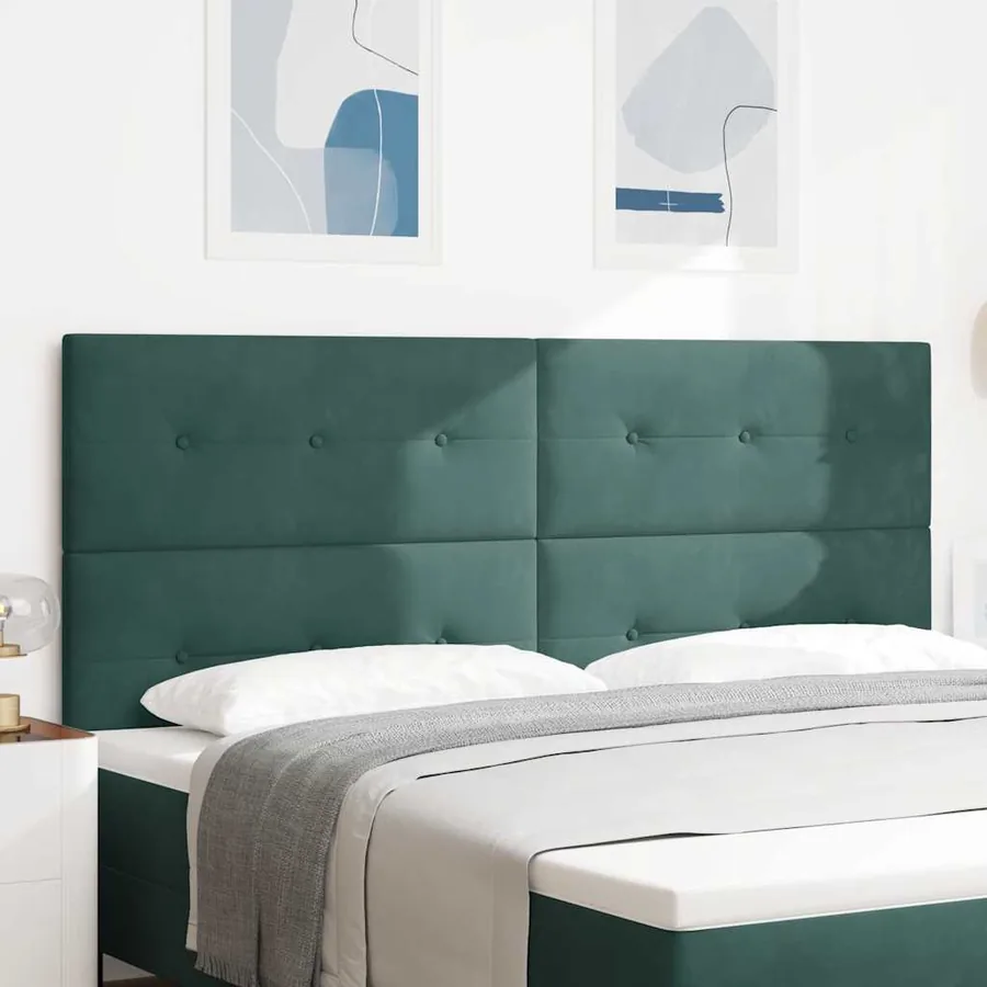 Tête de lit Vert foncé 200 cm Velours
